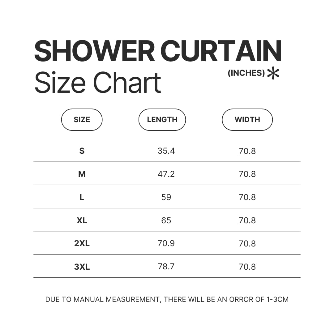Shower Curtain Size Chart - Animal Crossing Shop