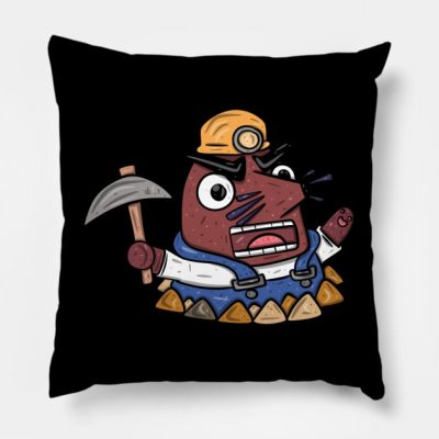 Mr Resetti Angry Throw Pillow Official Animal Crossing Merch