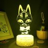 Animal Crossing Game Character Cleopatra 3D Led Night Lights Cool Gifts for Kids Bedroom Bedside Decoration 4 - Animal Crossing Shop