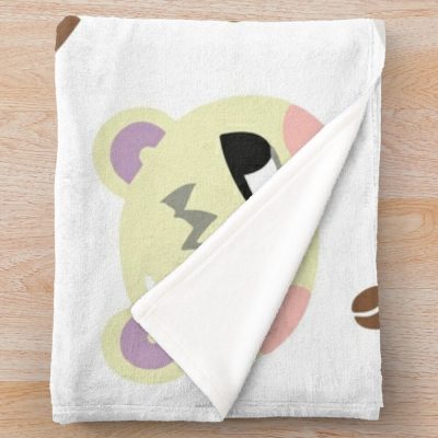 Marshal Coffee Pattern Throw Blanket Official Animal Crossing Merch