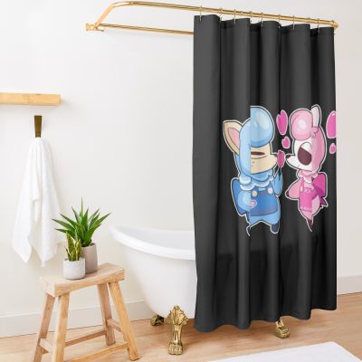 Alpaca Couple Shower Curtain Official Animal Crossing Merch