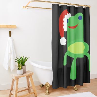 Holiday Froggy Chair Shower Curtain Official Animal Crossing Merch