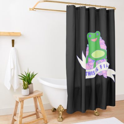 This Is F I N E Showe Shower Curtain Official Animal Crossing Merch