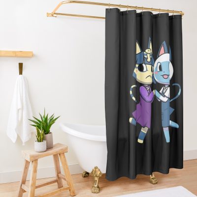 Ankha Pixels Shower Curtain Official Animal Crossing Merch